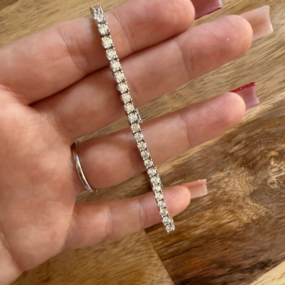 Elegant Silver Tennis Bracelet